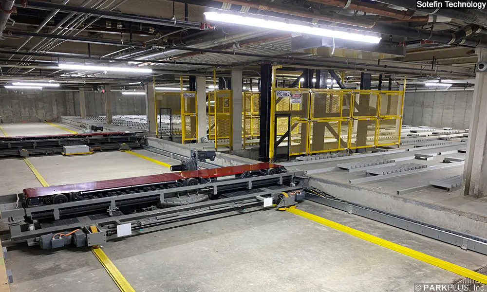 Transfer Aisle of Automated Parking System