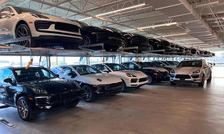 ParkPlus double stackers Boston auto dealership