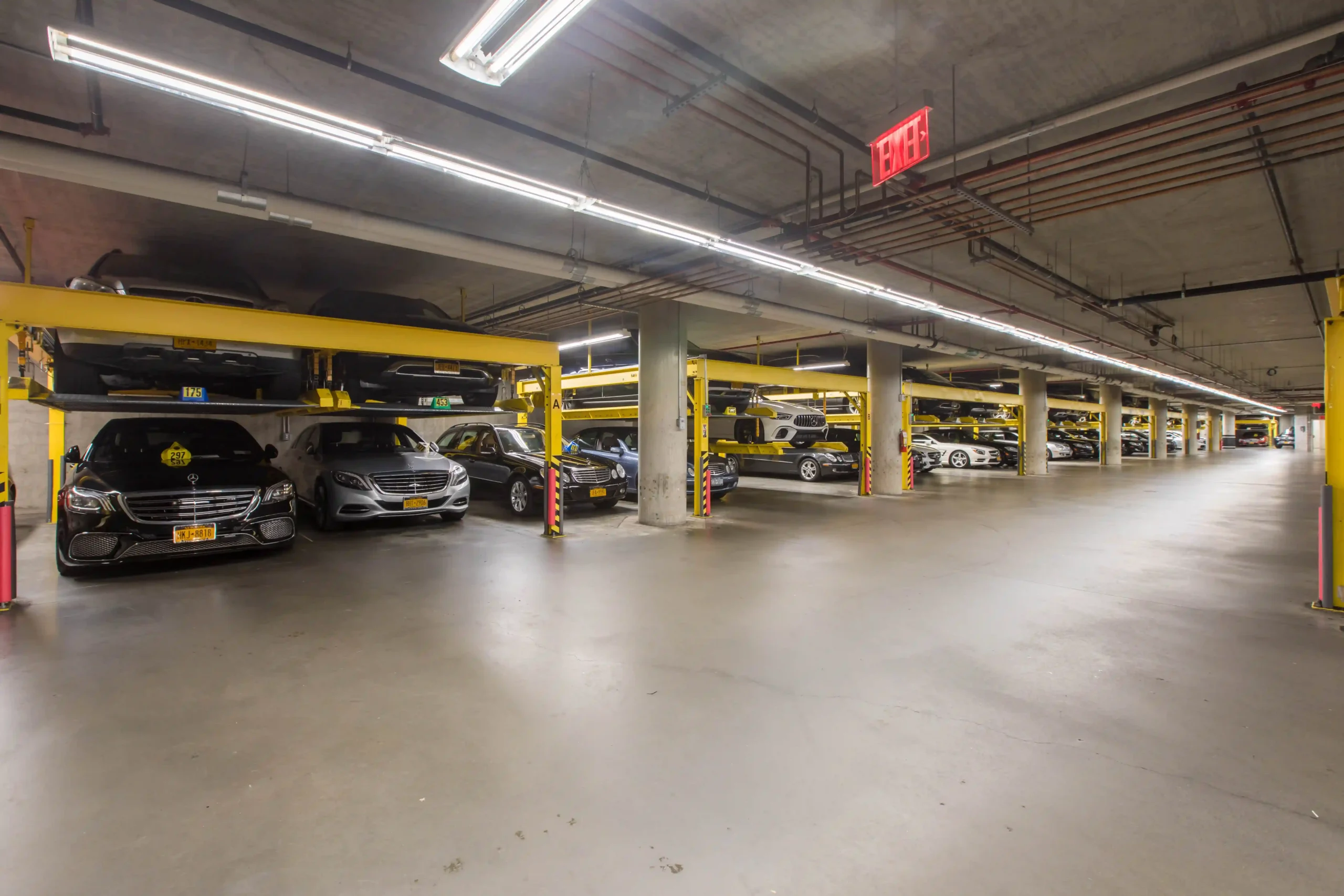 Subterranean SP100 parking lift installation at Mercedes-Benz Manhattan