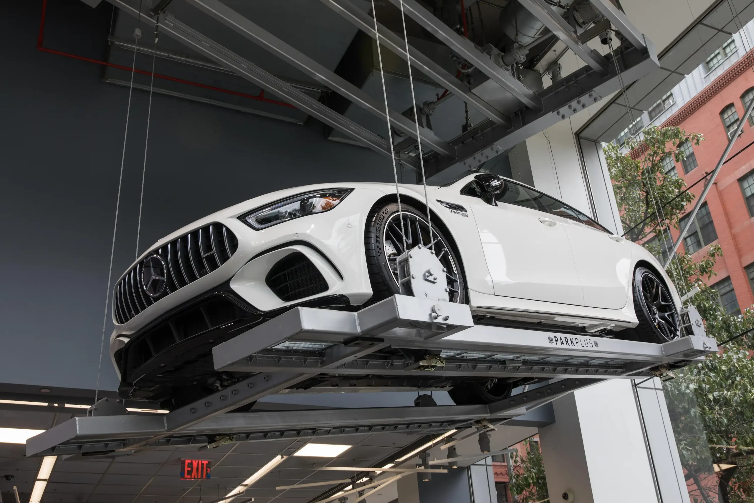 Suspended Lift Display Unit at Mercedes-Benz Manhattan