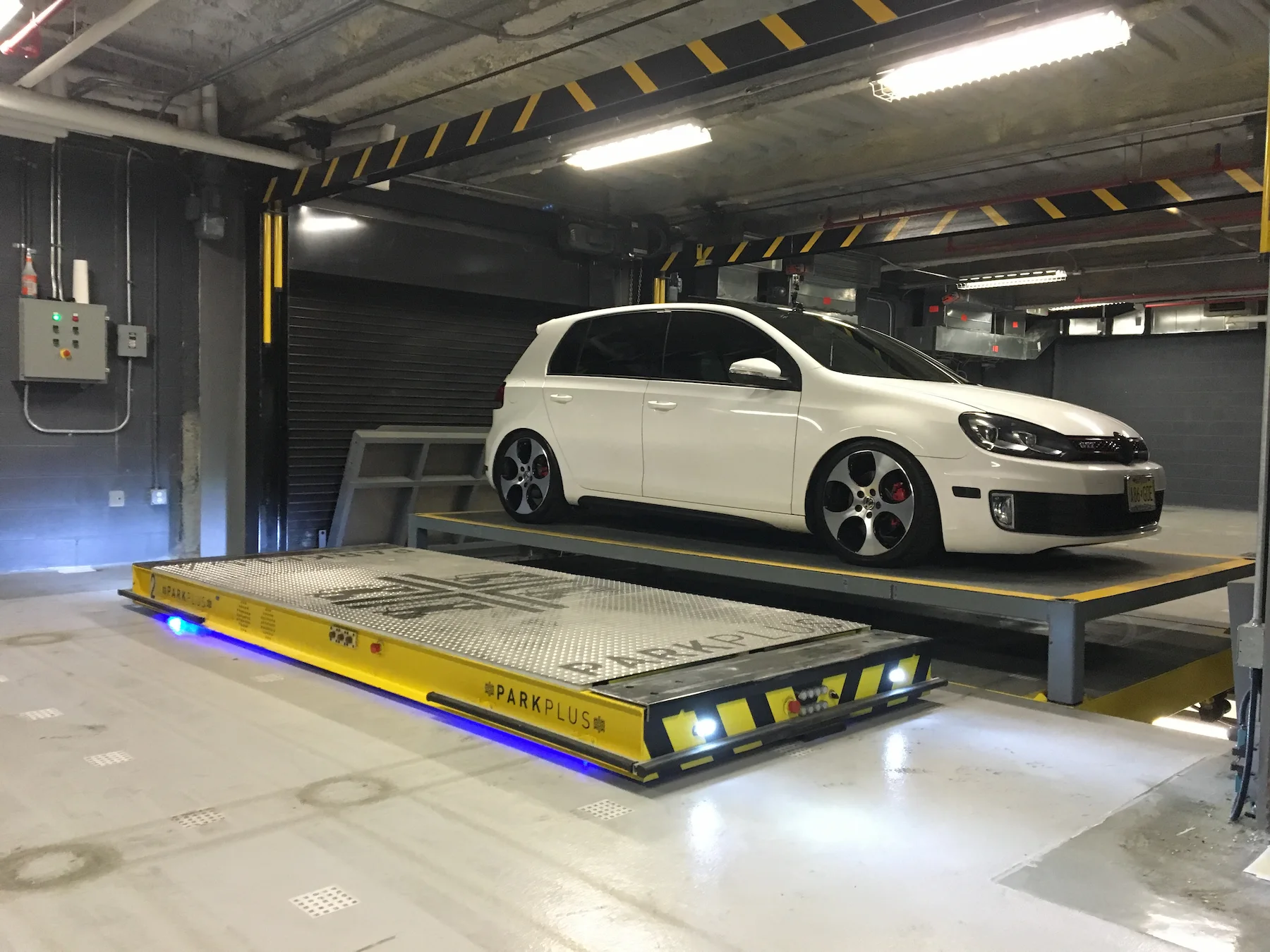 AGV robotic parking unit, 13th Street Manhattan