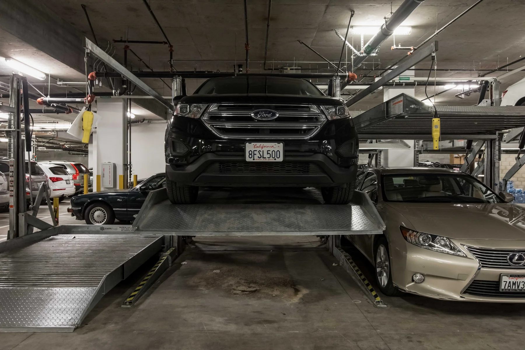 Parking lifts installed at Fountainview Senior Living, Playa Vista CA