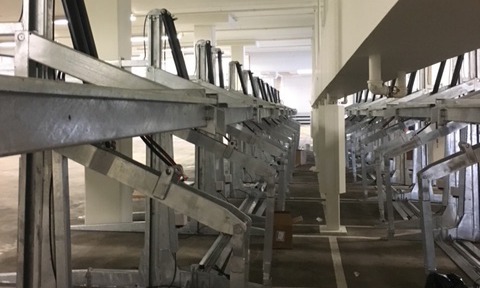 Parking lifts installed at West Hollywood Park and Aquatics Center, West Hollywood CA