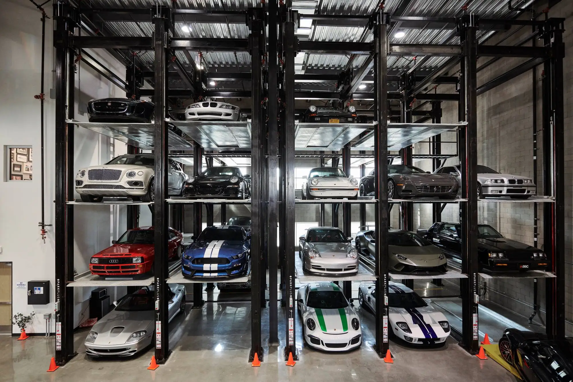 QP1000 Quad Stacker lift system at Westside Car Collectors Storage, Culver City CA