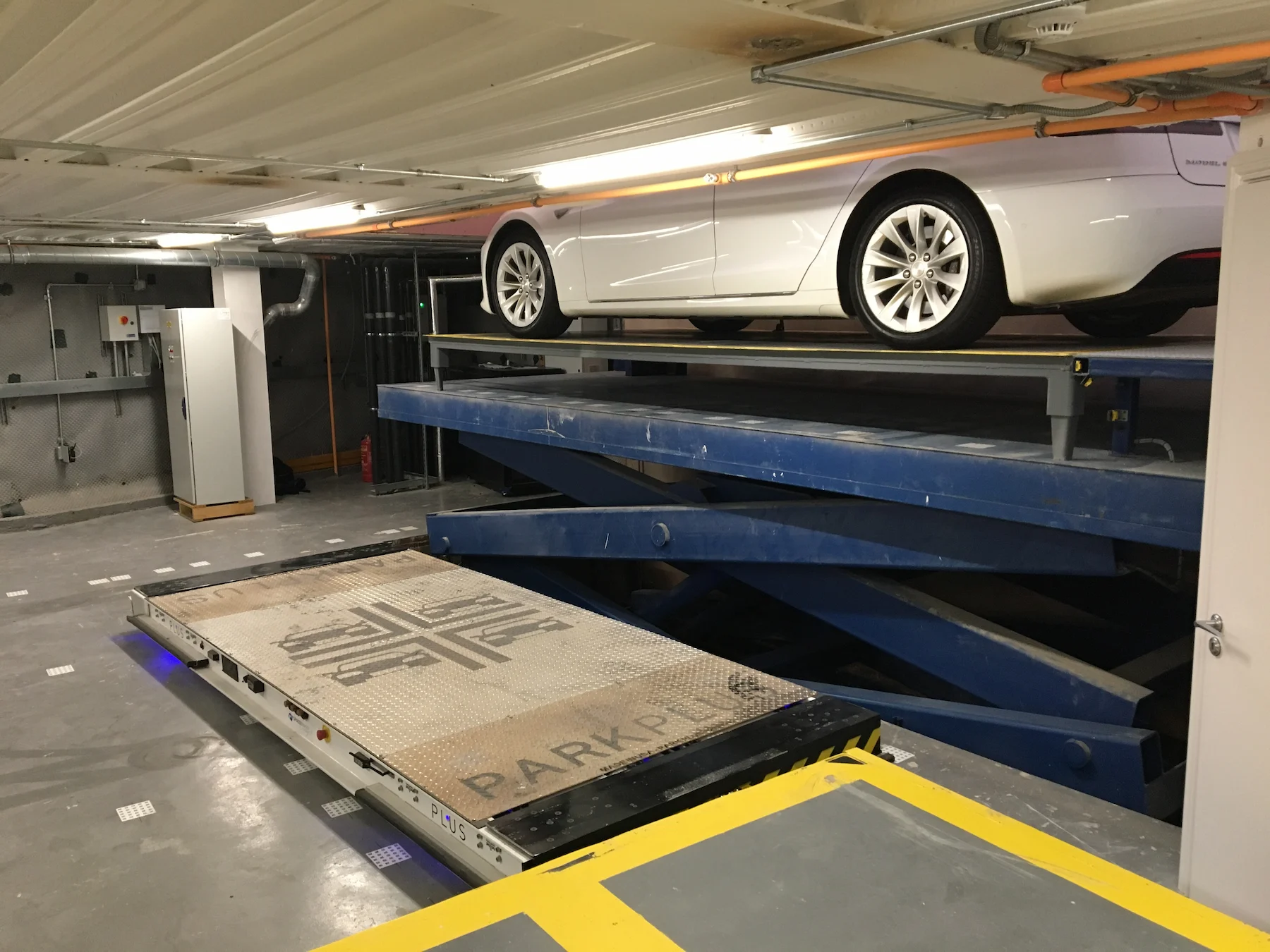 AGV automated parking installation, Notting Hill, London
