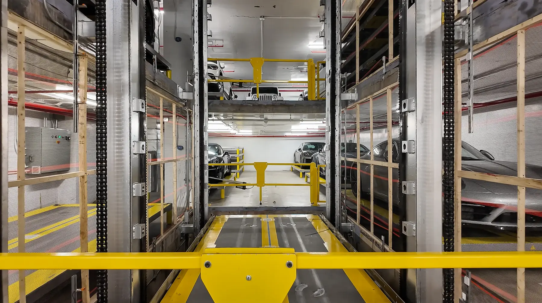 AGV Automated Parking System at 200 E 83rd Street, Manhattan — entry bay