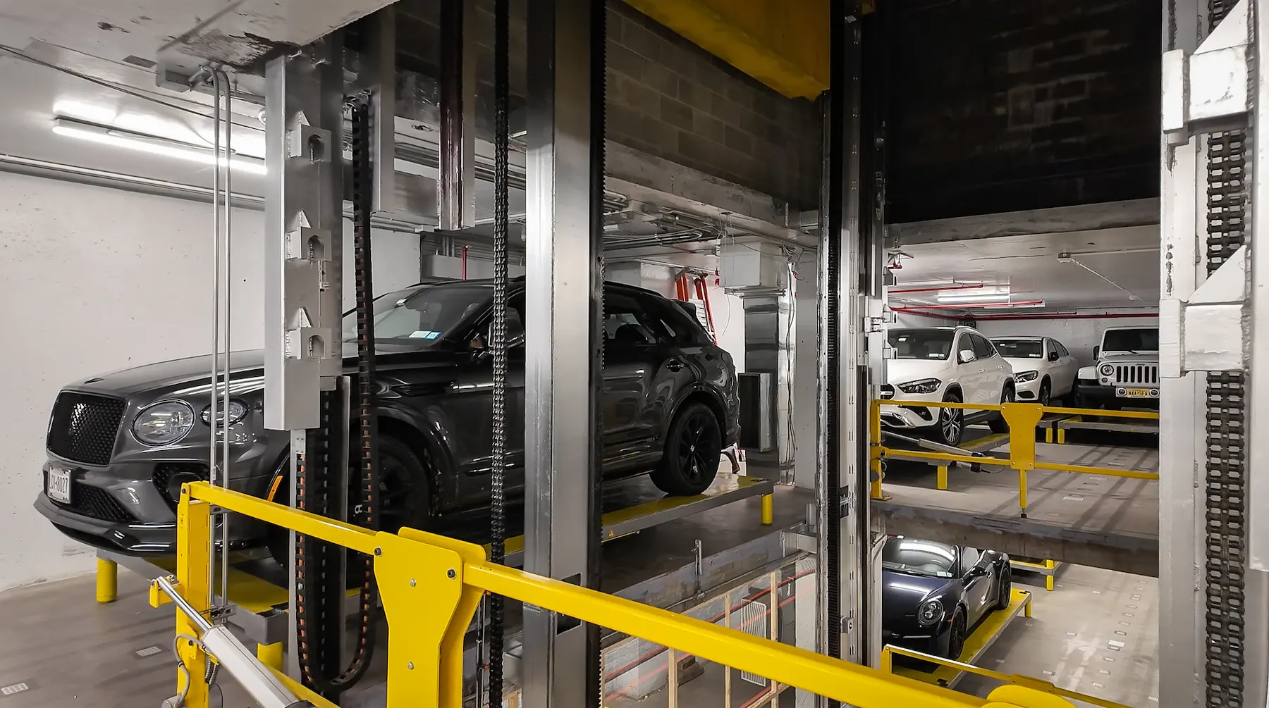 AGV Automated Parking System at 200 E 83rd Street, Manhattan — vehicle storage