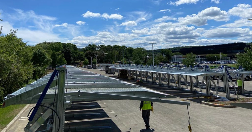 ParkPlus double stacker completed installation with vehicles